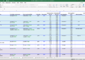 Screen Shot of Spreadsheet